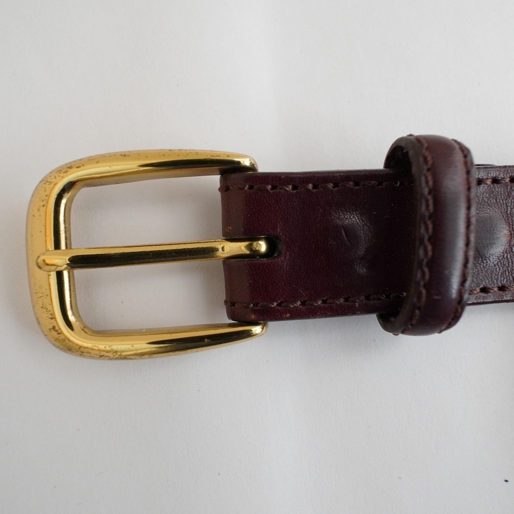 Brighton Leather Belt Mens 40 Brown Woven Gold Buckle Classic Business Casual - Picture 4 of 11